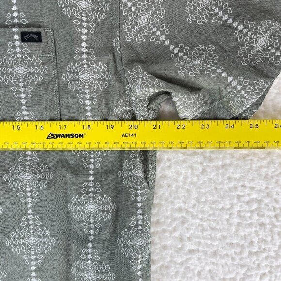 Billabong Sundays Jacquard Button-Up Casual Shirt in Sage Mens Size Large - Picture 8 of 16